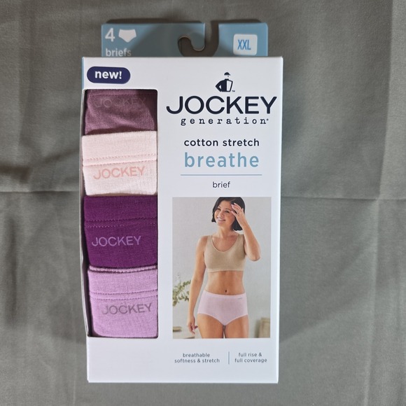 Jockey Generation Other - Jockey Generation Cotton Stretch Breathe Brief Underwear 4-Pack Pink Purple XXL